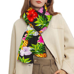 Aloha Hibiscus Pineapple Pattern Print Scarf