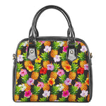 Aloha Hibiscus Pineapple Pattern Print Shoulder Handbag