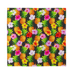 Aloha Hibiscus Pineapple Pattern Print Silk Bandana