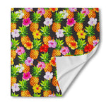 Aloha Hibiscus Pineapple Pattern Print Silk Bandana