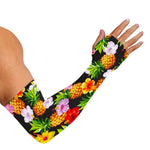 Aloha Hibiscus Pineapple Pattern Print Sun Protection Arm Sleeves