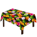 Aloha Hibiscus Pineapple Pattern Print Tablecloth