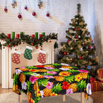 Aloha Hibiscus Pineapple Pattern Print Tablecloth