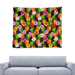 Aloha Hibiscus Pineapple Pattern Print Tapestry