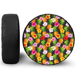 Aloha Hibiscus Pineapple Pattern Print Tire Cover