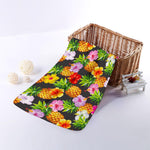 Aloha Hibiscus Pineapple Pattern Print Towel
