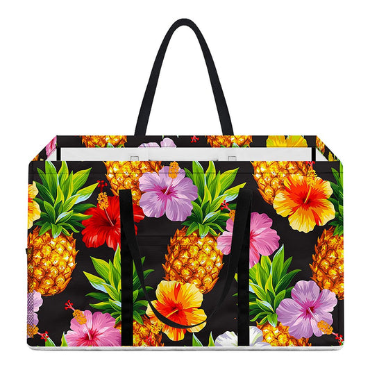 Aloha Hibiscus Pineapple Pattern Print Utility Tote Bag