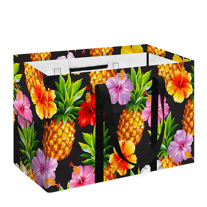 Aloha Hibiscus Pineapple Pattern Print Utility Tote Bag