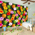 Aloha Hibiscus Pineapple Pattern Print Wall Sticker