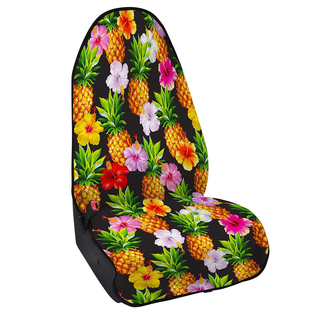Aloha Hibiscus Pineapple Pattern Print Waterproof Car Seat Cover