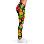 Aloha Hibiscus Pineapple Pattern Print Women's Leggings