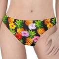 Aloha Hibiscus Pineapple Pattern Print Women's Thong