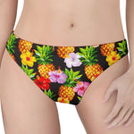 Aloha Hibiscus Pineapple Pattern Print Women's Thong