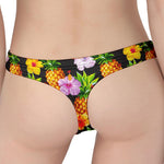 Aloha Hibiscus Pineapple Pattern Print Women's Thong