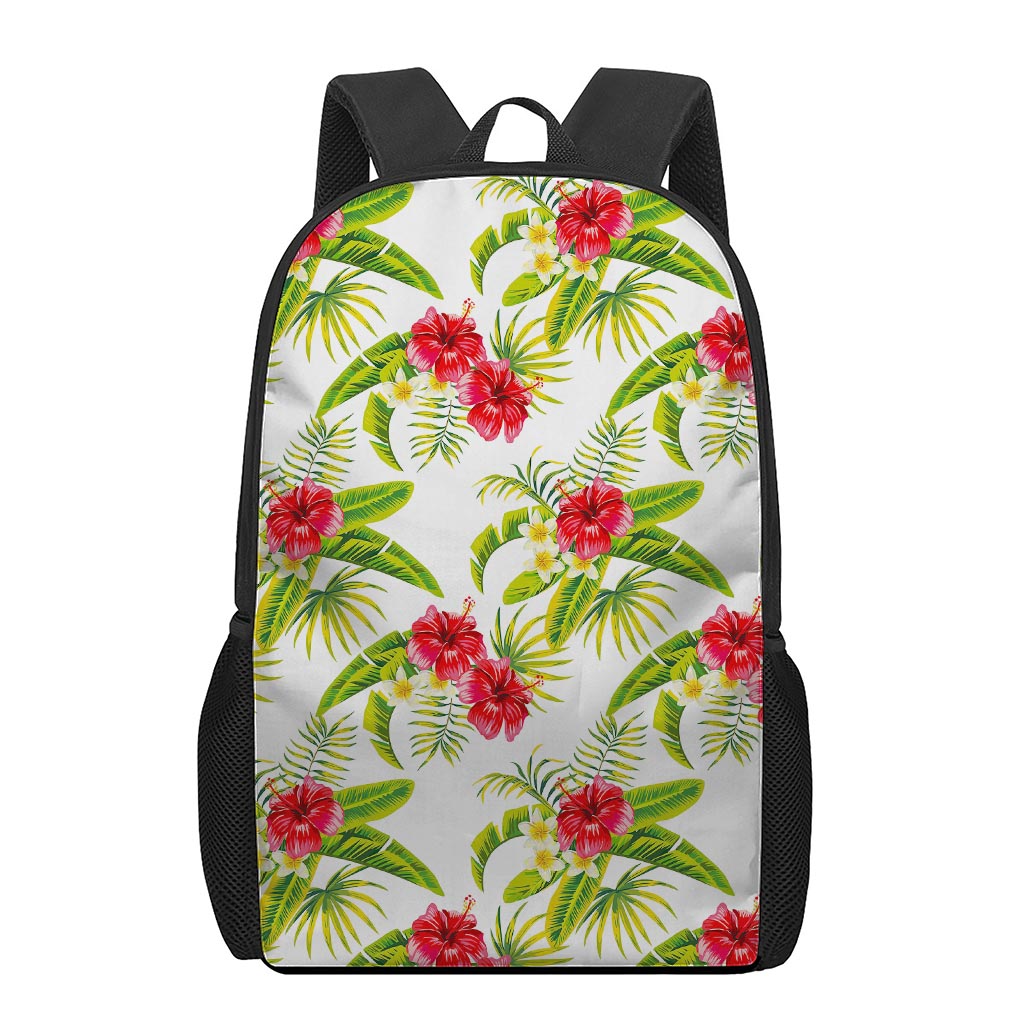 Aloha Hibiscus Tropical Pattern Print 17 Inch Backpack