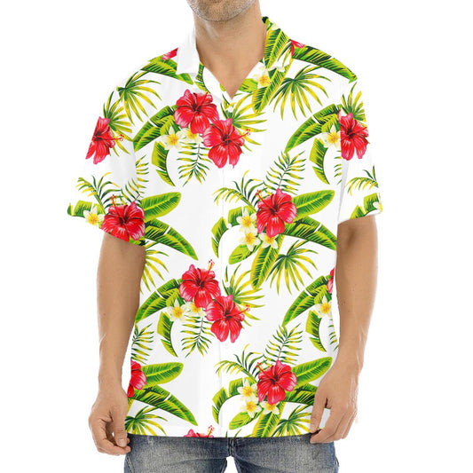 Aloha Hibiscus Tropical Pattern Print Aloha Shirt