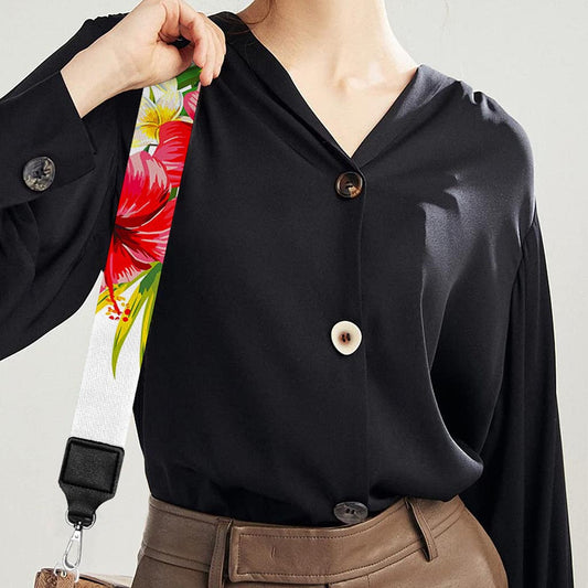 Aloha Hibiscus Tropical Pattern Print Bag Strap
