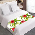 Aloha Hibiscus Tropical Pattern Print Bed Runner