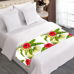 Aloha Hibiscus Tropical Pattern Print Bed Runner