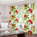 Aloha Hibiscus Tropical Pattern Print Dimout Grommet Curtains