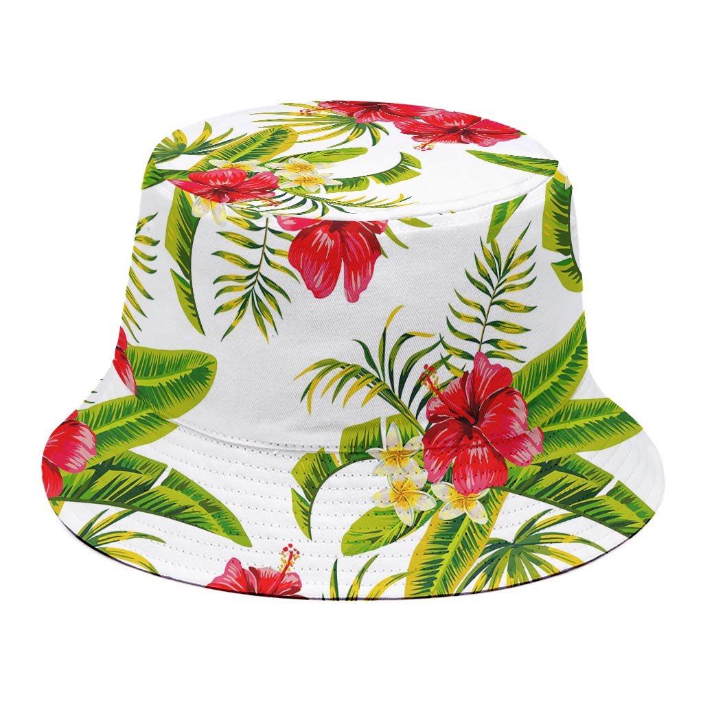 Aloha Hibiscus Tropical Pattern Print Bucket Hat