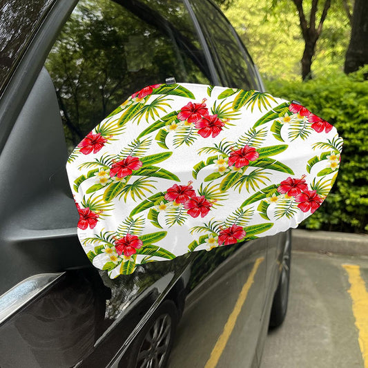 Aloha Hibiscus Tropical Pattern Print Car Side Mirror Covers