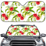 Aloha Hibiscus Tropical Pattern Print Car Windshield Sun Shade