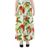 Aloha Hibiscus Tropical Pattern Print Chiffon Maxi Skirt