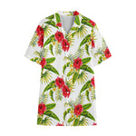 Aloha Hibiscus Tropical Pattern Print Cotton Hawaiian Shirt