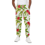 Aloha Hibiscus Tropical Pattern Print Cotton Pants