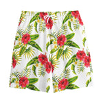 Aloha Hibiscus Tropical Pattern Print Cotton Shorts