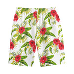 Aloha Hibiscus Tropical Pattern Print Cotton Shorts