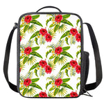 Aloha Hibiscus Tropical Pattern Print Crossbody Lunch Bag