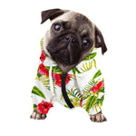 Aloha Hibiscus Tropical Pattern Print Dog Zip Up Hoodie