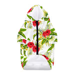 Aloha Hibiscus Tropical Pattern Print Dog Zip Up Hoodie