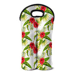 Aloha Hibiscus Tropical Pattern Print Double Neoprene Wine Tote