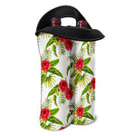 Aloha Hibiscus Tropical Pattern Print Double Neoprene Wine Tote