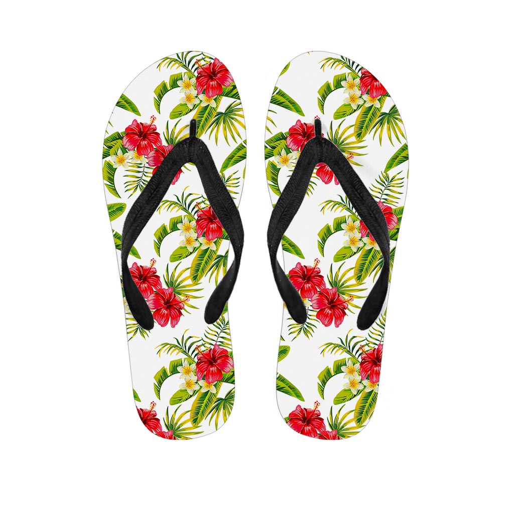 Aloha Hibiscus Tropical Pattern Print Flip Flops