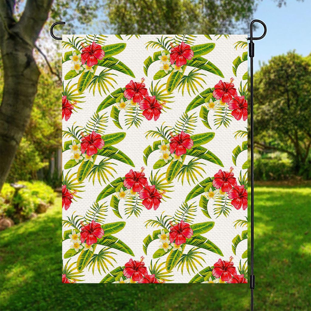 Aloha Hibiscus Tropical Pattern Print Garden Flag