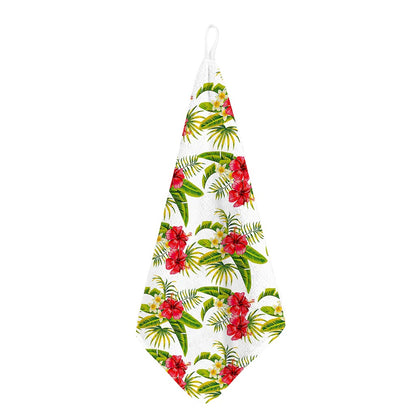 Aloha Hibiscus Tropical Pattern Print Hand Towel