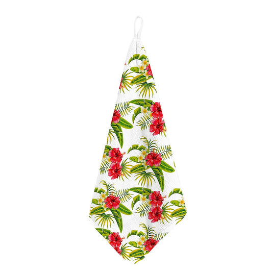 Aloha Hibiscus Tropical Pattern Print Hand Towel