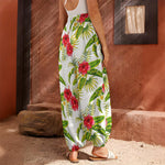 Aloha Hibiscus Tropical Pattern Print Harem Pants