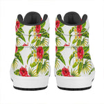 Aloha Hibiscus Tropical Pattern Print High Top Leather Sneakers