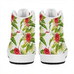 Aloha Hibiscus Tropical Pattern Print High Top Leather Sneakers