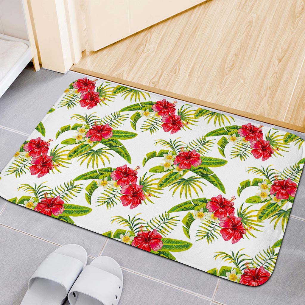 Aloha Hibiscus Tropical Pattern Print Indoor Door Mat