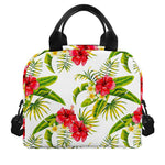 Aloha Hibiscus Tropical Pattern Print Insulated Lunch Bag