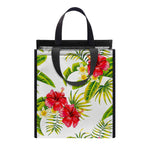Aloha Hibiscus Tropical Pattern Print Insulated Lunch Tote