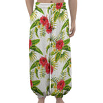 Aloha Hibiscus Tropical Pattern Print Lantern Pants