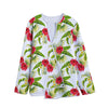 Aloha Hibiscus Tropical Pattern Print Long Sleeve Short Coat