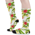 Aloha Hibiscus Tropical Pattern Print Long Socks